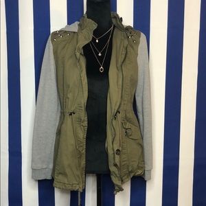 Edgy forever 21 cargo style jacket.